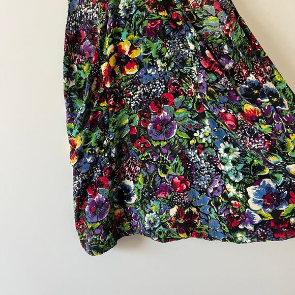 Joie Rainbow Floral Flowy Silk Tank Top Womens XS Hippie Boho Psychedelic - Picture 4 of 14